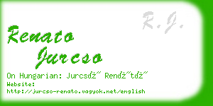 renato jurcso business card